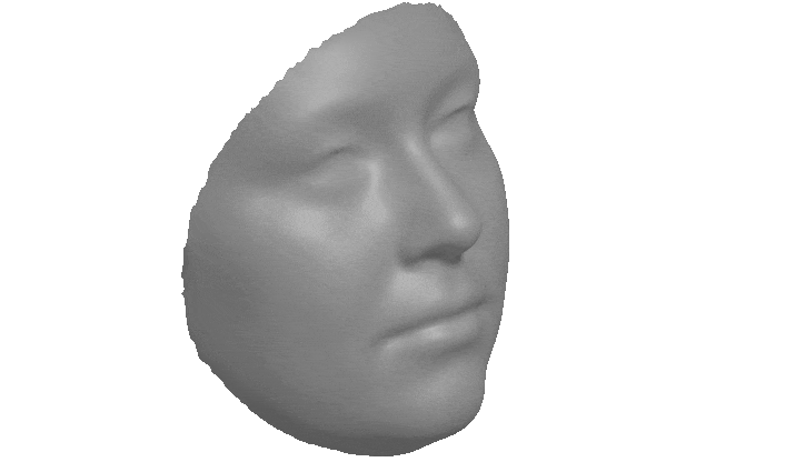 model representing 3D shapes of faces